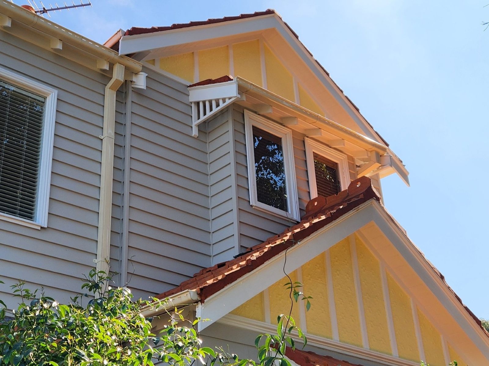 decorative gables painted a unique colour